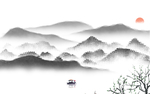 山水画 水墨山水画 意境山水画