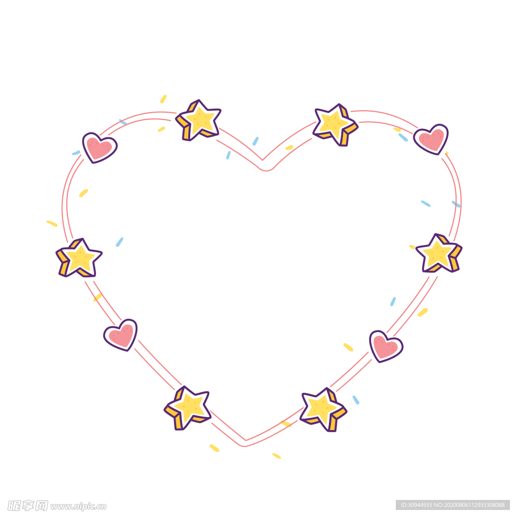 爱心线稿设计图__背景底纹_底纹边框_设计图库_昵图网nipic.com