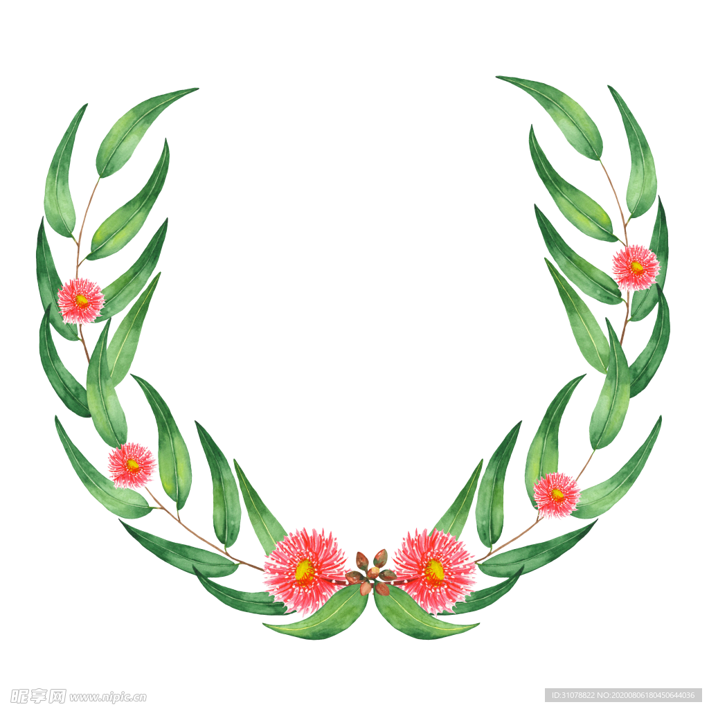小清新水彩植物花朵