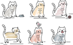 猫儿手绘素材