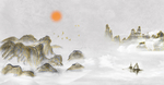中国风景画背景