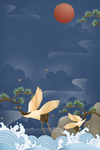 中国风景画背景