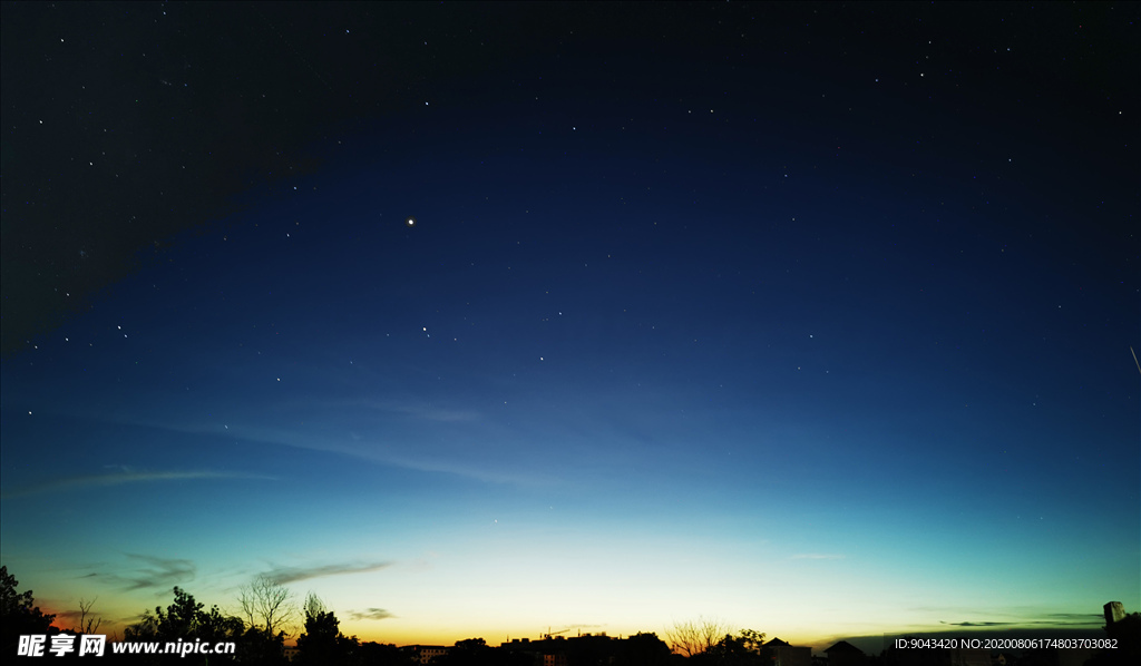 夕阳与星空