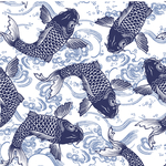 鲤鱼插画图案