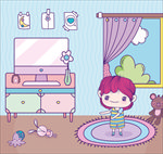 卡通手绘女孩