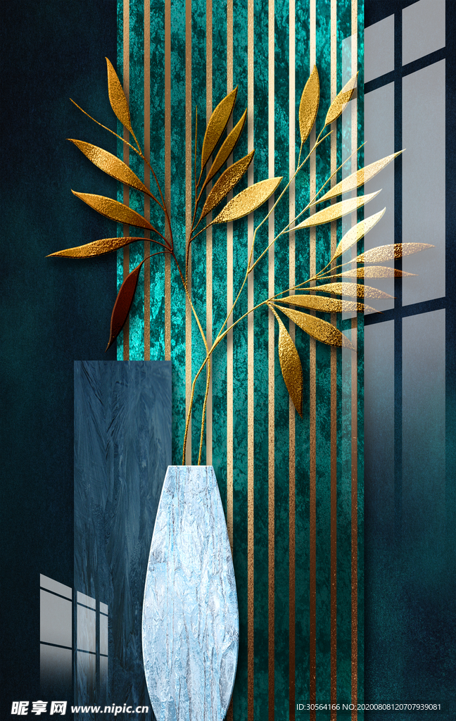 国风复古墙贴墙画壁画背景素材