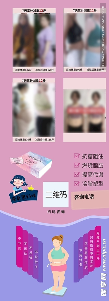 减肥易拉宝