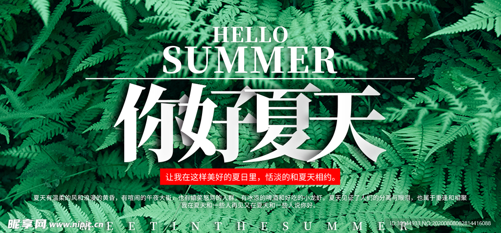 夏天你好海报