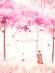 粉色桃花背景