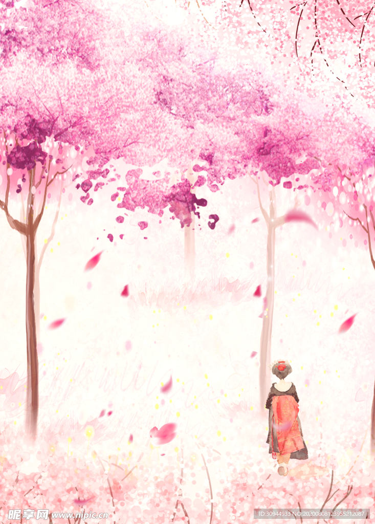 粉色桃花背景