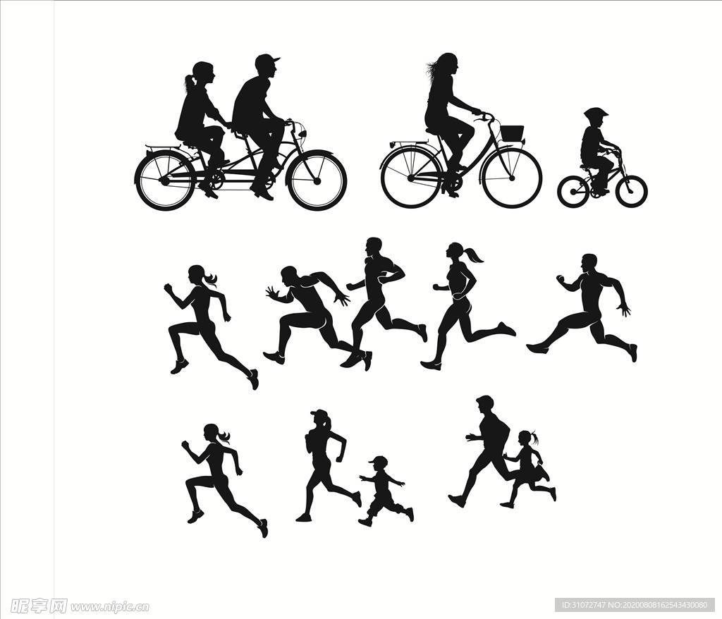 跑步剪影