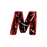 破碎3D字M