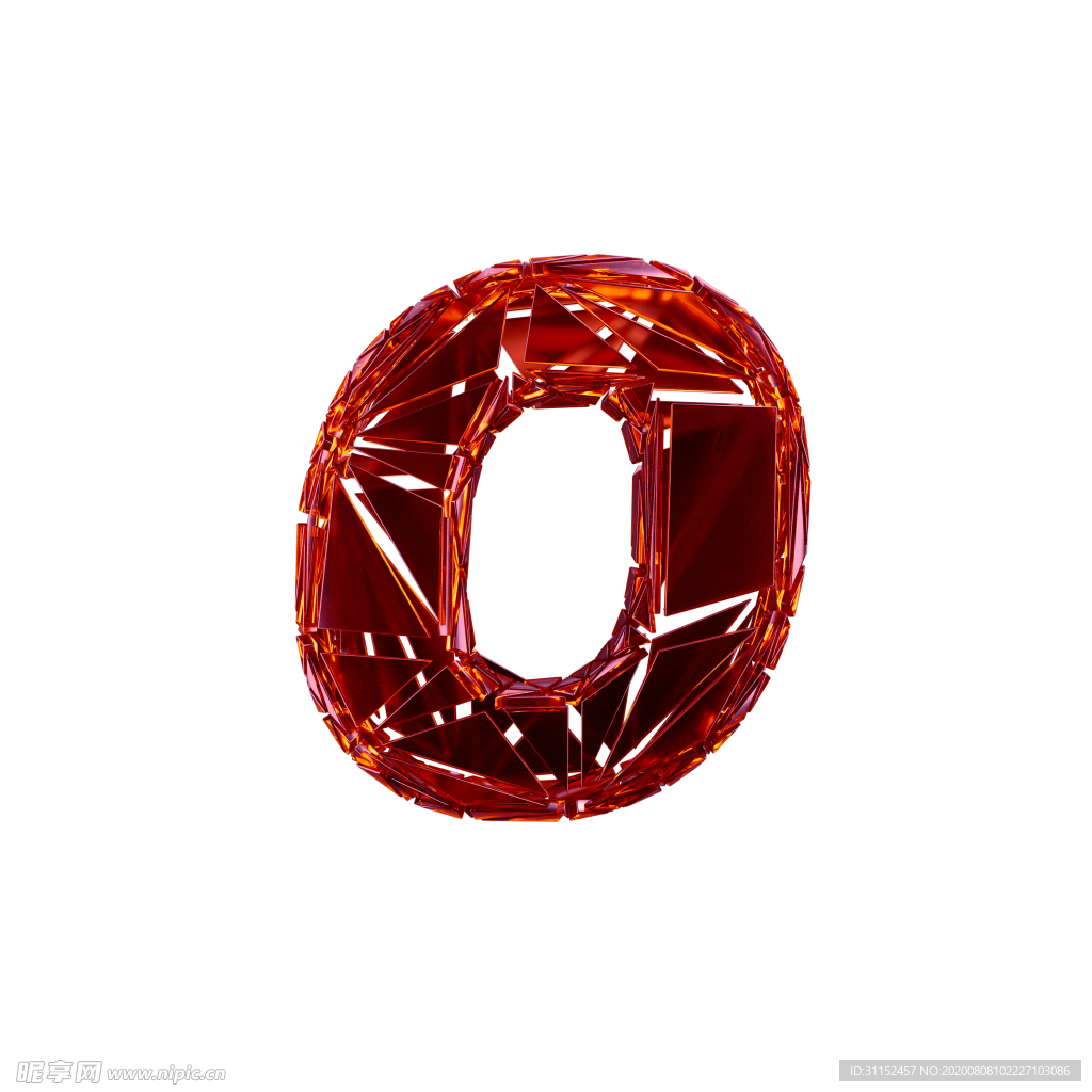 破碎3D字O