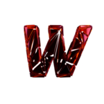 破碎3D字W