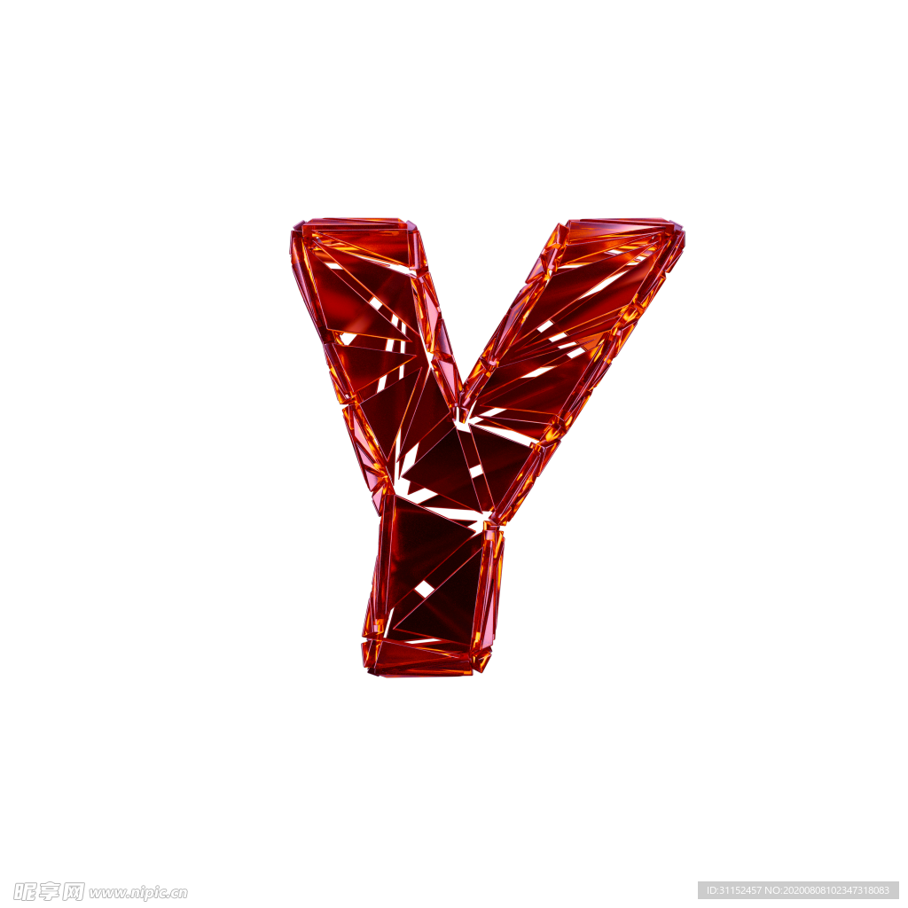 破碎3D字Y