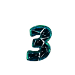 3D破碎数字3
