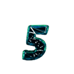 3D破碎数字5