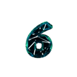 3D破碎数字6