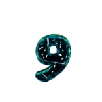 3D破碎数字9