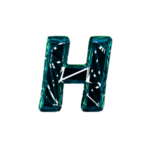 3D破碎数字H