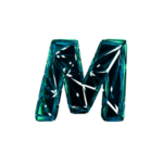3D破碎数字M