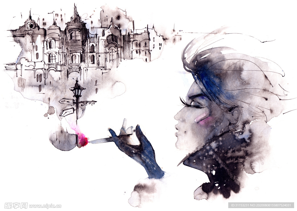 水彩画