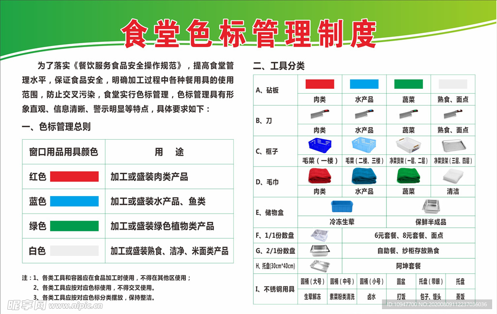 食堂色标管理制度