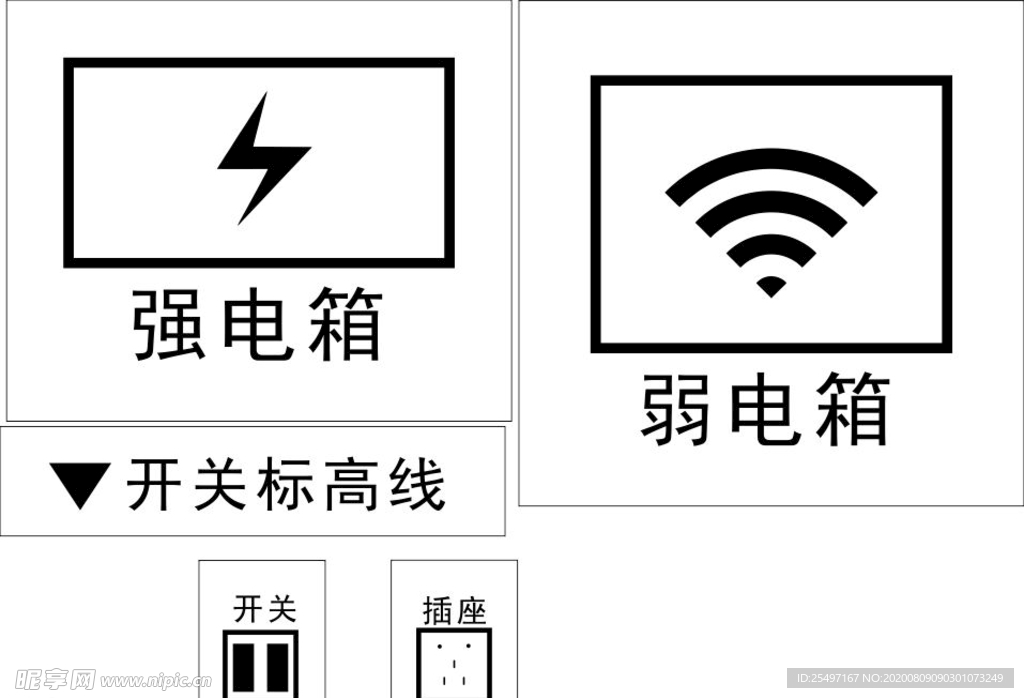 室内开关标识