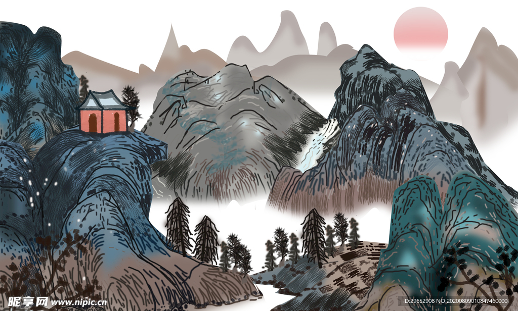 意境水墨山水