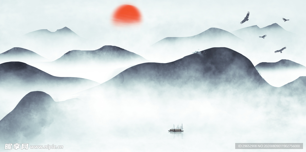 意境水墨山水