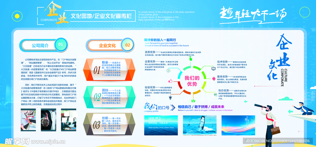 企业文化发展历程宣传展板素材
