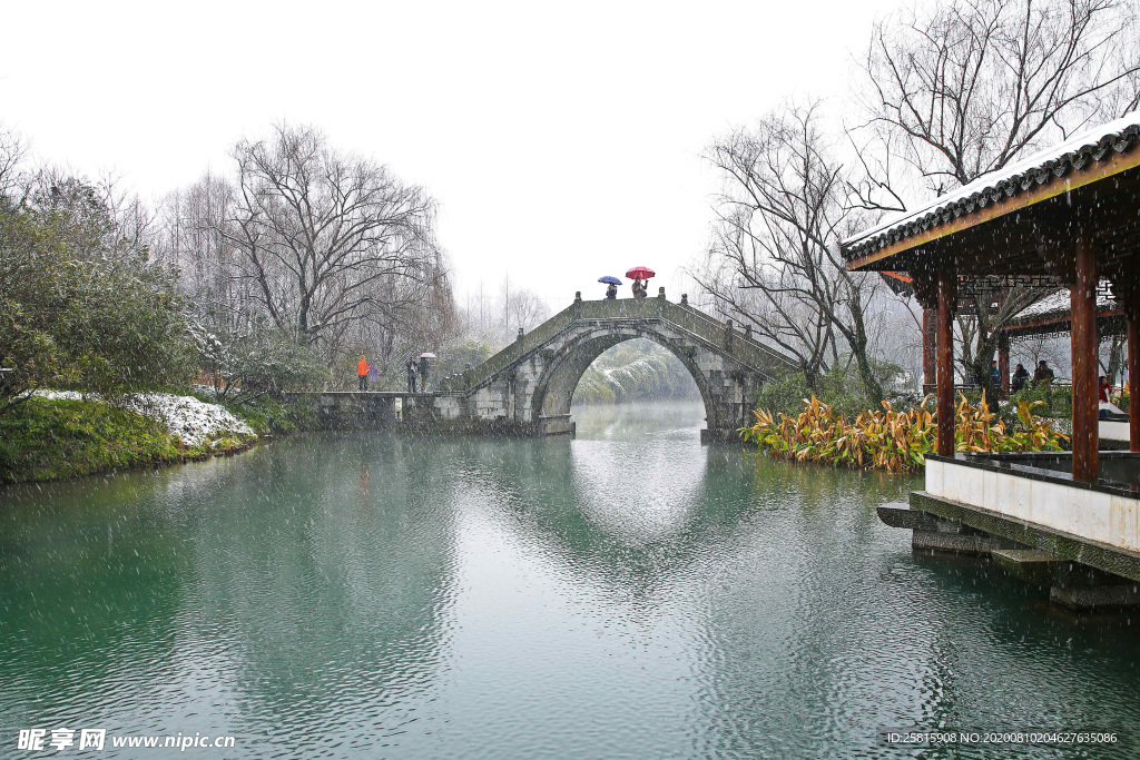 西湖雪景