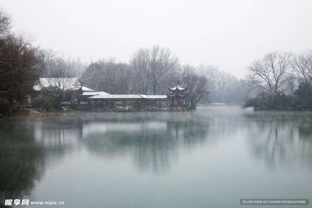 西湖雪景