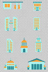 扁平建筑插画