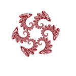 旋转 图案 红色 花纹 设计