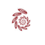 旋转 图案 红色 花纹 设计