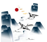 山  水墨