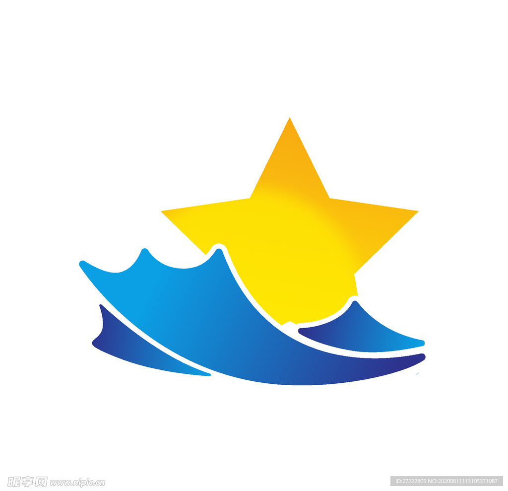 原创星星海浪logo