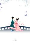 牛郎织女相会手绘