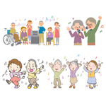 老人唱歌跳舞