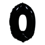 黑色气球字0
