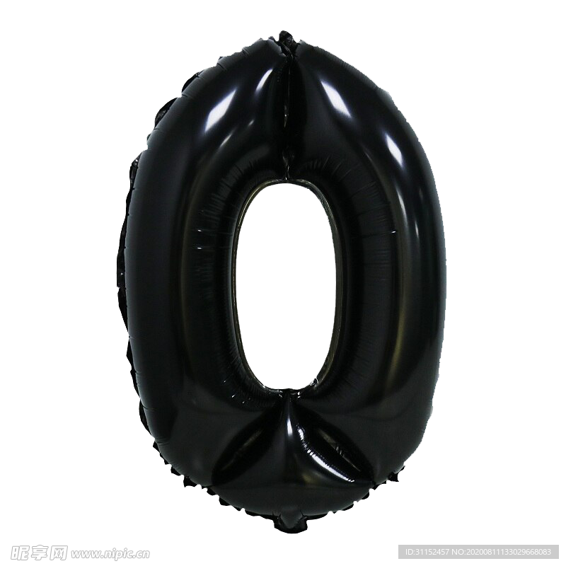 黑色气球字0