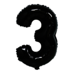 黑色气球字3