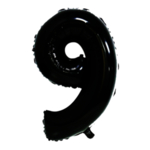 黑色气球字9