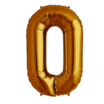 金色气球字0