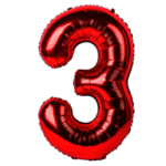 红色气球字3