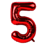 红色气球字5