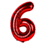 红色气球字6