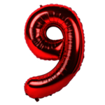 红色气球字9