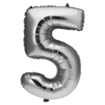 银色气球字5